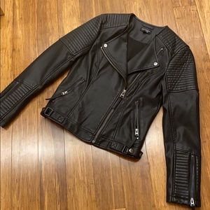 Top shop faux black leather jacket
